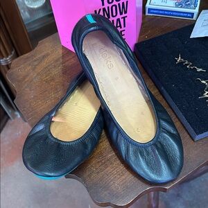 Tieks Classic Black Leather Flats